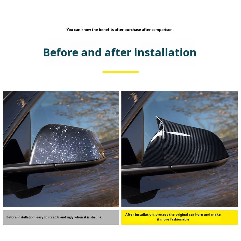 Carbon Fiber Rearview Mirror Cover for Tesla Model 3/Y