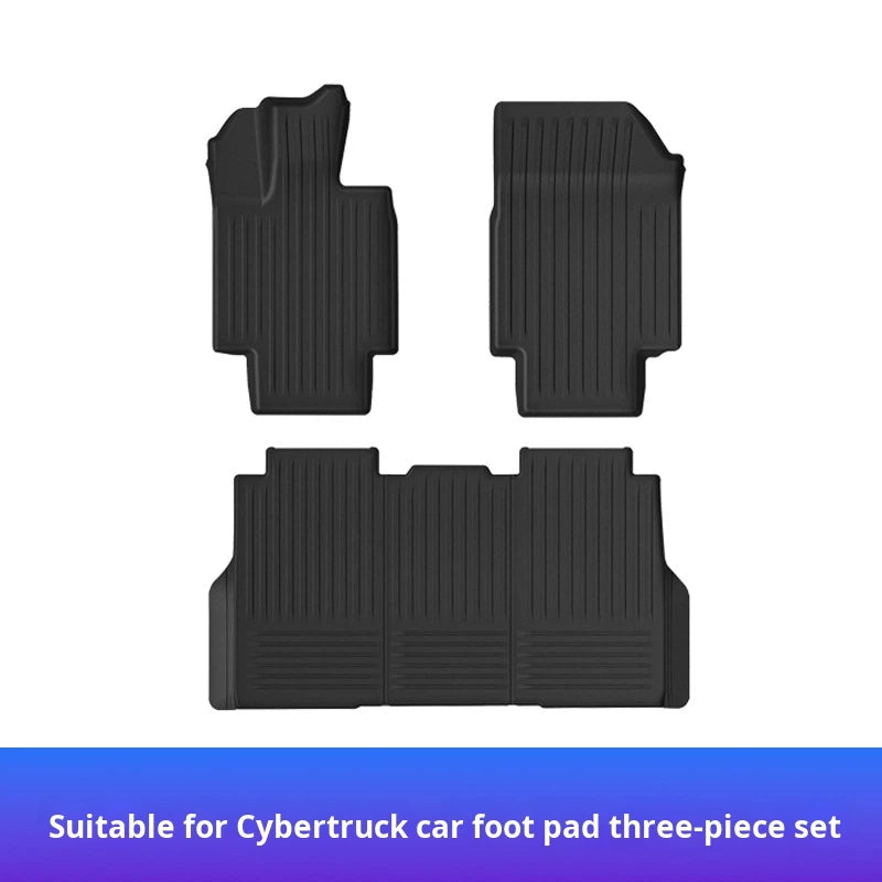 3W TPE Floor Mats for Tesla Cybertruck Front & Rear Trunk