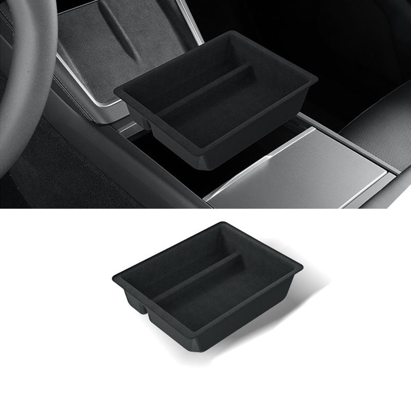 Flocked Center Console Storage Box for Tesla Model 3/Y/YL 2025