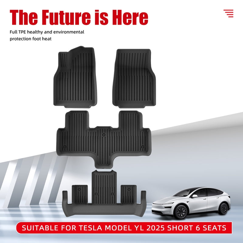 3D TPE Floor Liners for Tesla Model YL 2025 6-Seat