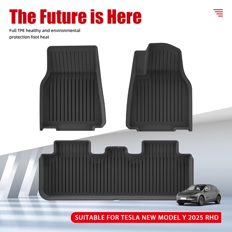 TPE 3D Floor Mat for Tesla Model Y 2025 RHD