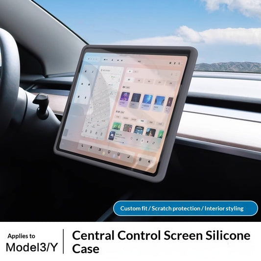 Silicone Soft Frame Screen Cover for Tesla Model 3/Y/YL