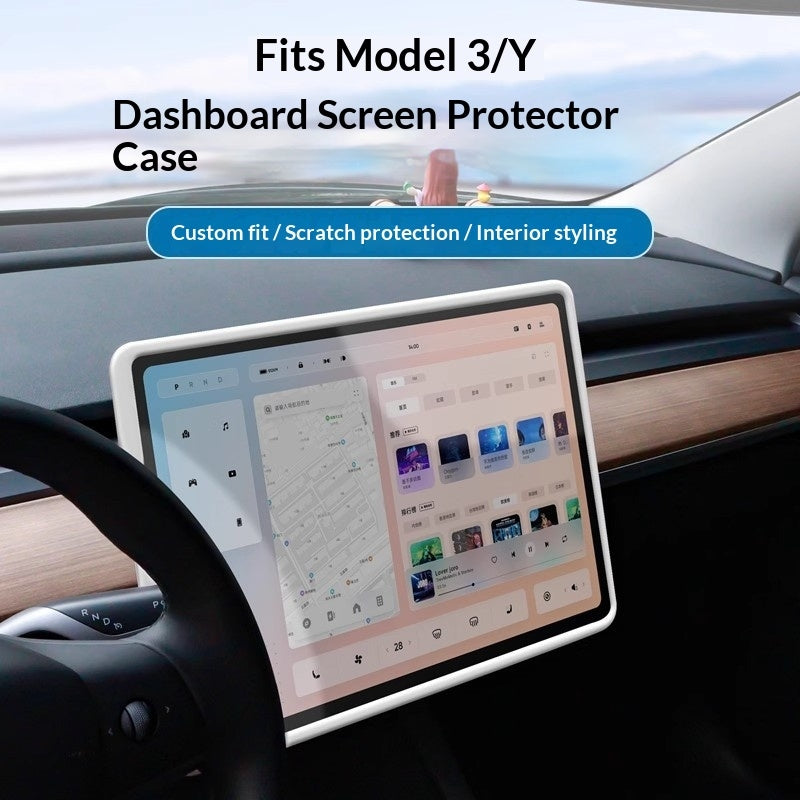 Silicone Soft Frame Screen Cover for Tesla Model 3/Y/YL