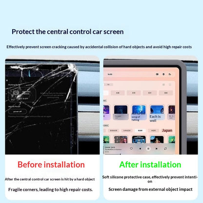 Silicone Soft Frame Screen Cover for Tesla Model 3/Y/YL