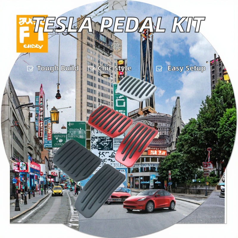 Aluminum Alloy Pedal Cover Set for Tesla Model 3/Y