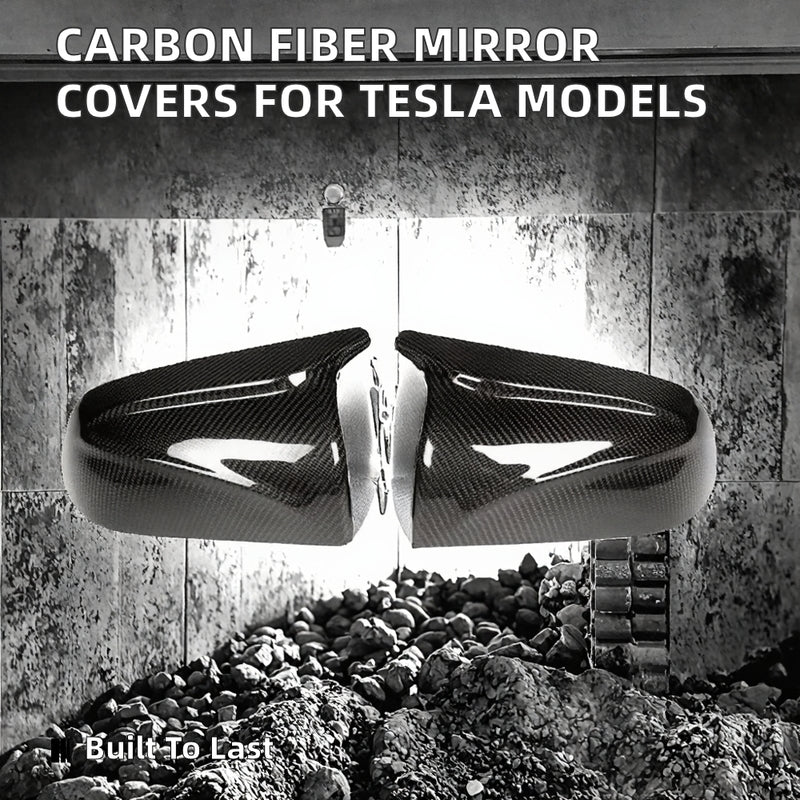 Carbon Fiber Mirror Covers for Tesla Model 3/Y/S/X-Easy