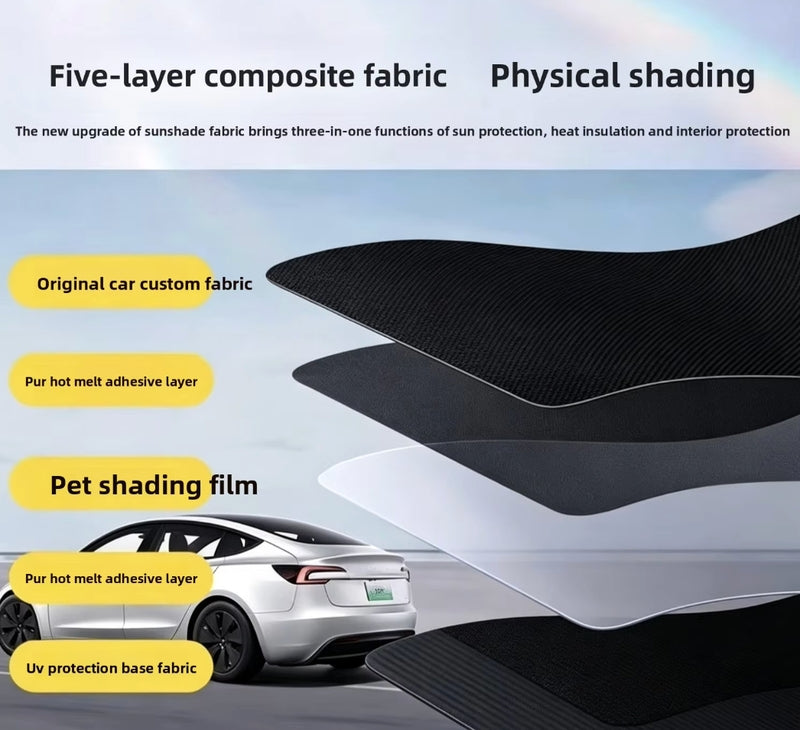 Sliding Sunshade for Tesla Model Y/3 Window Heat Blocker