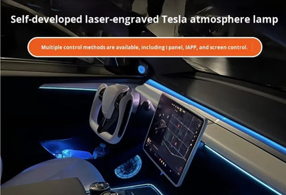 Laser Engraved Ambient Lighting for Tesla Model Y/3