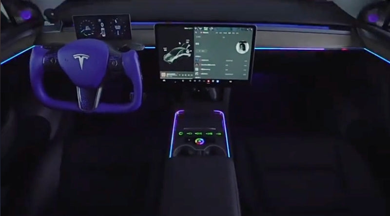 Laser Engraved Ambient Lighting for Tesla Model Y/3