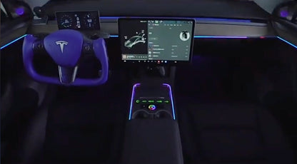 Laser Engraved Ambient Lighting for Tesla Model Y/3