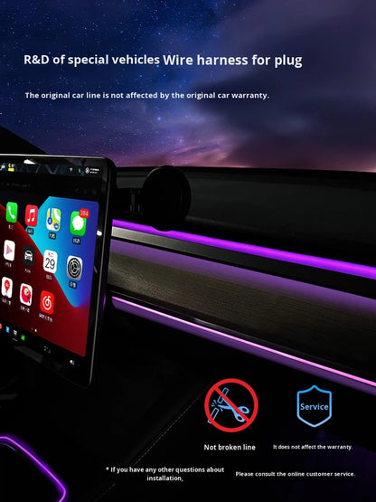 Laser Engraved Ambient Lighting for Tesla Model Y/3