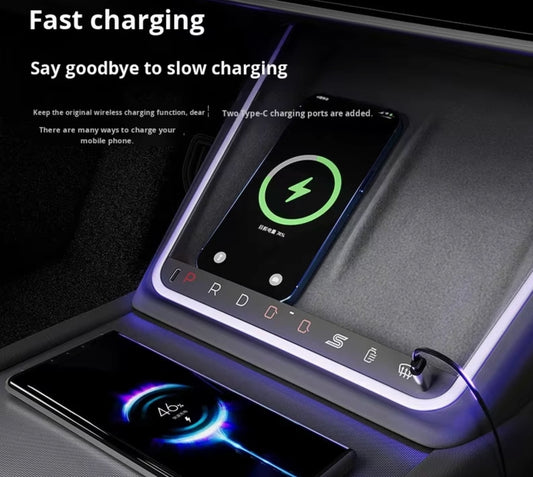 Wireless Charger Ambient Button for Tesla Model 3/Y Dock