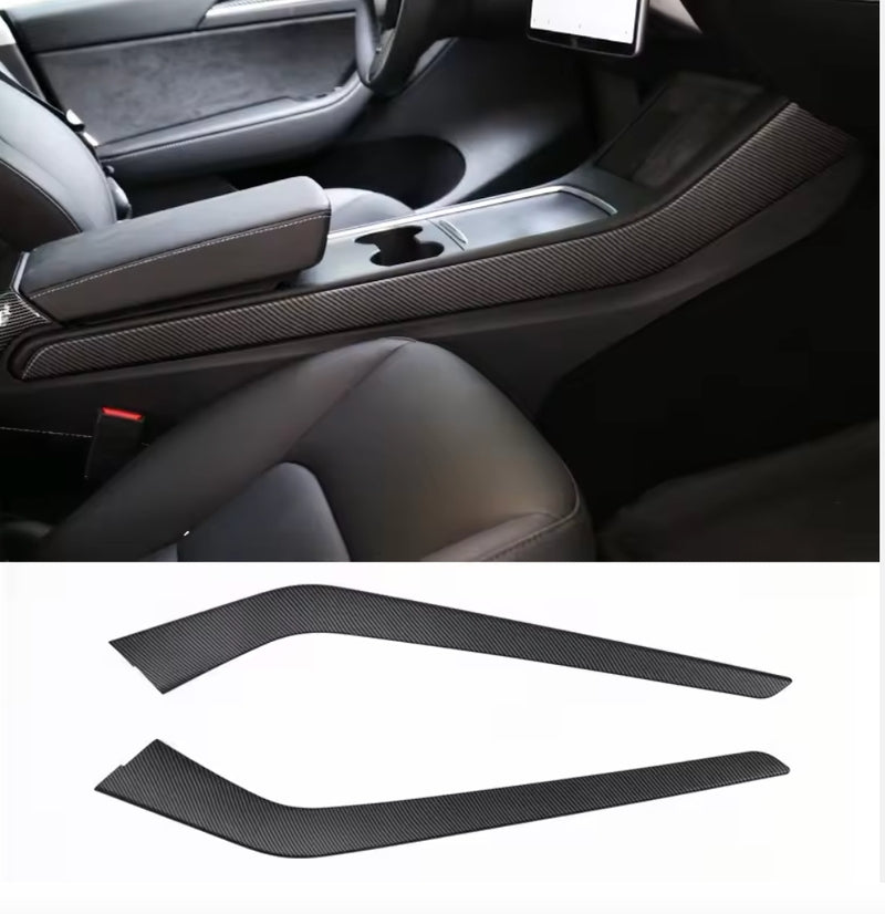 ABS Rear Center Console Side Trims for Tesla Model 3/Y Luxury