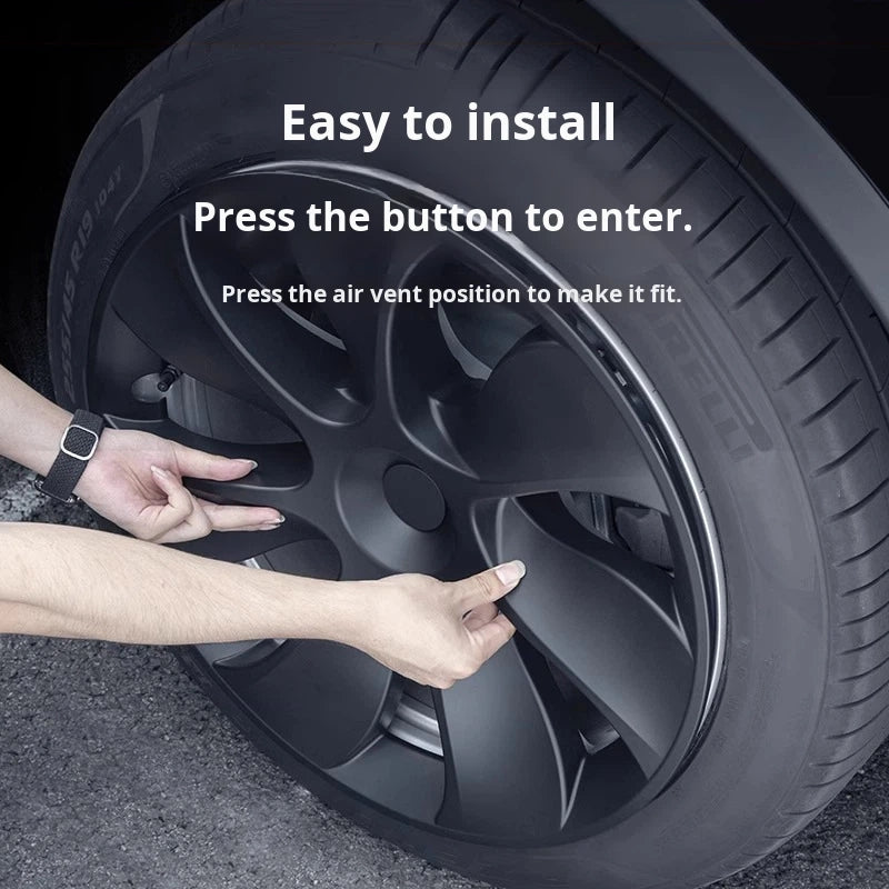 Cyclone ABS Full-Cover Hub Caps for Tesla Model 3/Y 19"