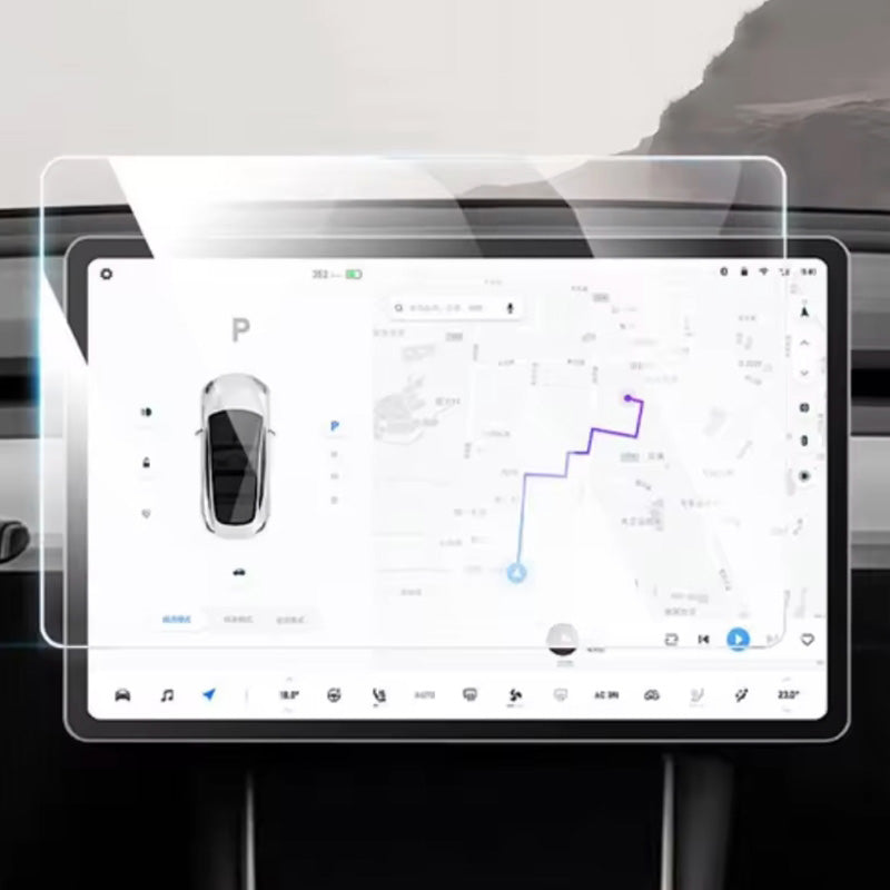 4K Frosted Tempered Glass Screen Protector for Tesla Model 3/Y