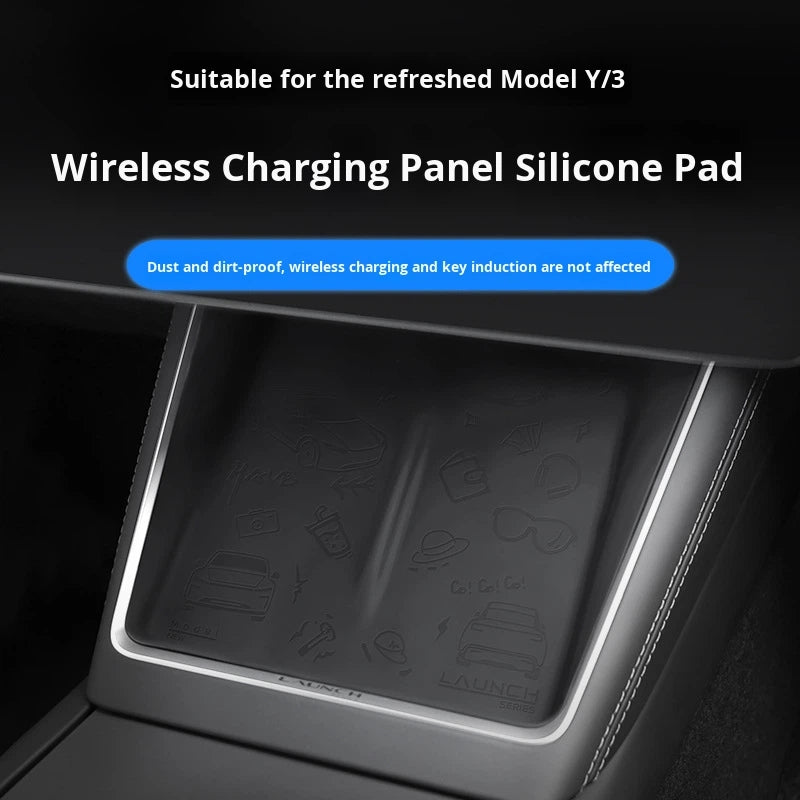 Wireless Charging Pad for Tesla Model 3/Y Center Console