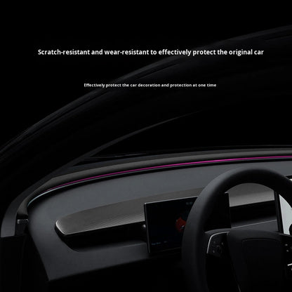 Carbon Fiber Dash Clip-On Trim for Tesla Model 3 Refresh