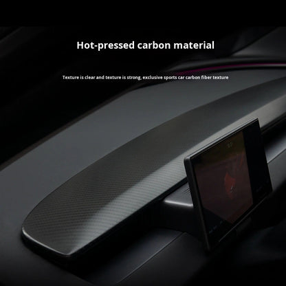 Carbon Fiber Dash Clip-On Trim for Tesla Model 3 Refresh