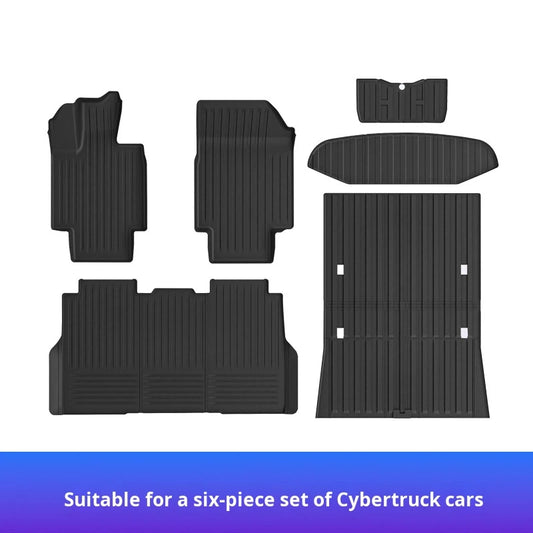 3W TPE Floor Mats for Tesla Cybertruck Front & Rear Trunk