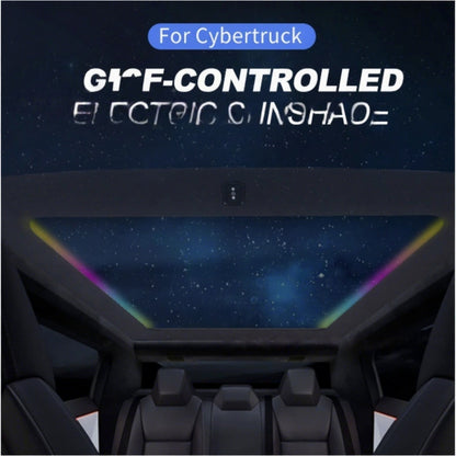 Electric Sunshade with Ambient Light for Tesla Cybertruck