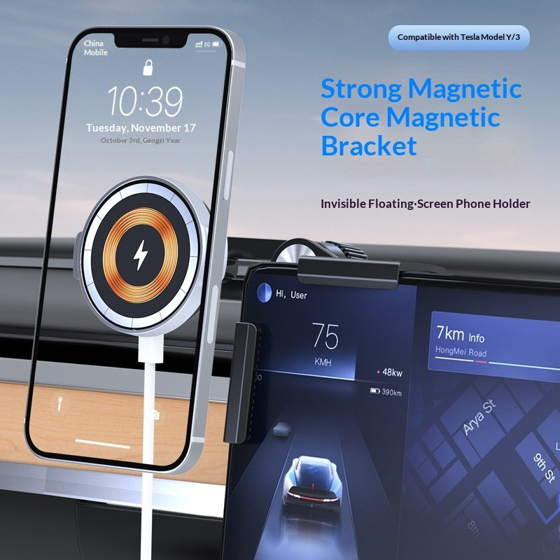 Magnetic Wireless Fast Charging Phone Mount for Tesla Dash