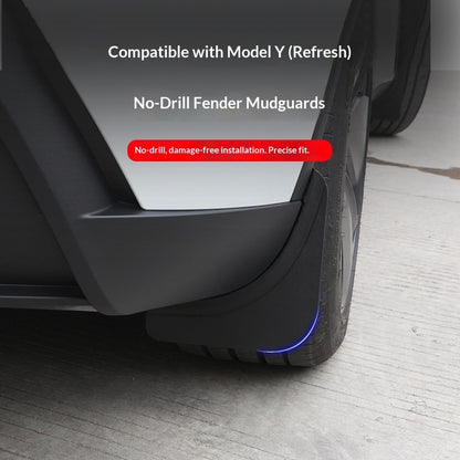 No-Drill Plastic Mudguards for Tesla Model Y
