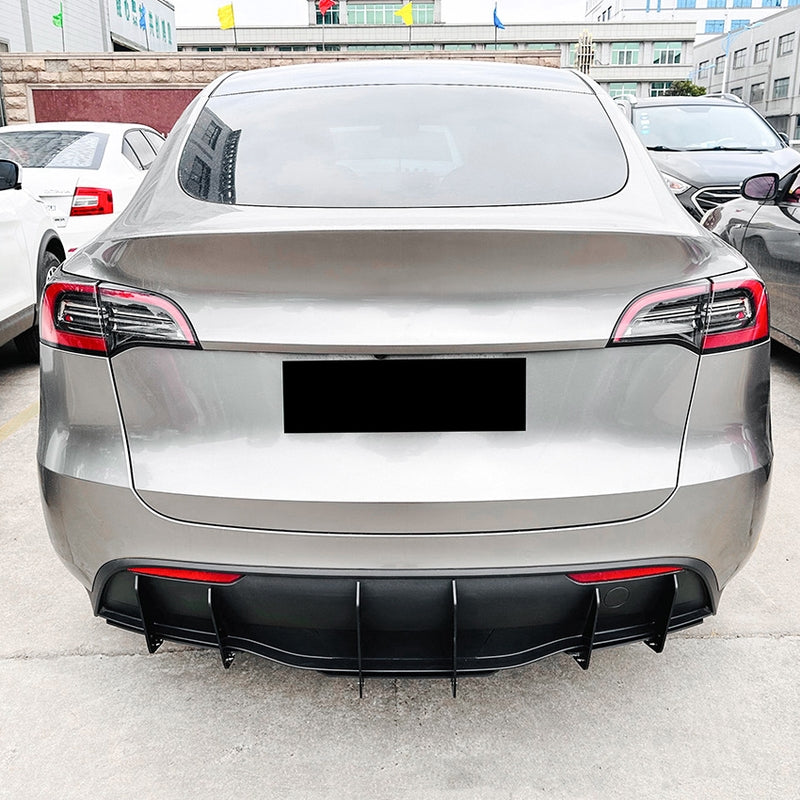 PP Rear Lip Spoiler & Wind Knife Sticker for Tesla Model Y
