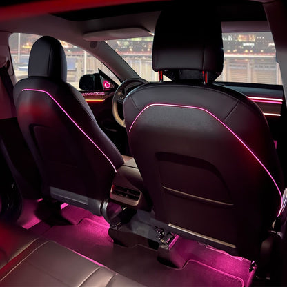 Non-Destructive Ambient Light & Door Storage for Tesla 3/Y