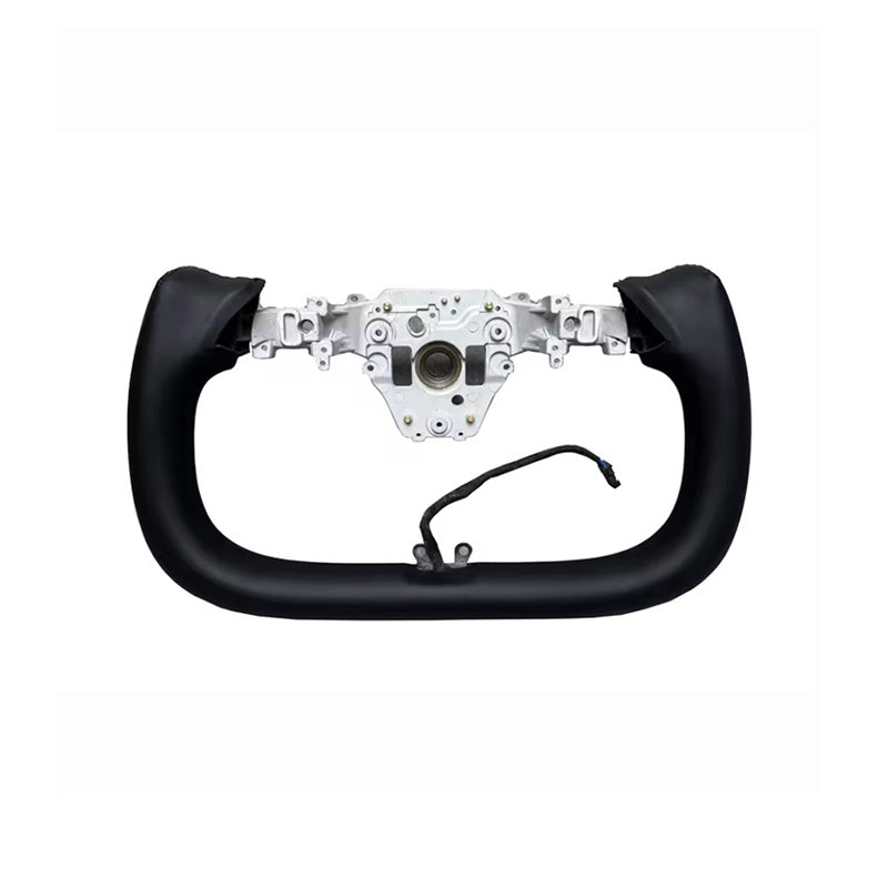 Custom Leather Yoke Steering Wheel for Tesla Model Y Juniper 2025