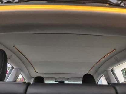 Voice-Controlled Electric Sunshade with Ambient Light for Model Y Juniper