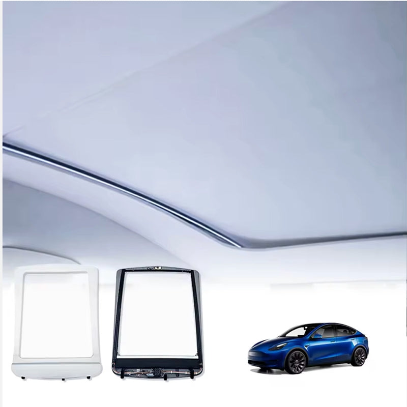 Voice-Controlled Electric Sunshade with Ambient Light for Model Y Juniper
