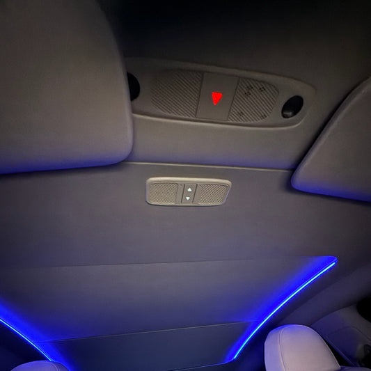 Voice-Controlled Electric Sunshade with Ambient Light for Model Y Juniper