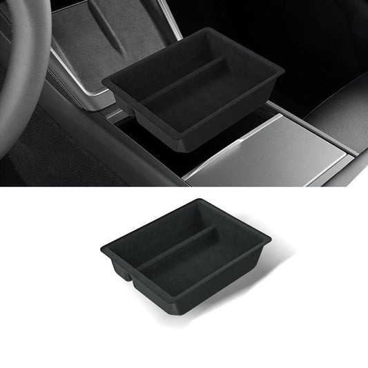 Flocked Center Console Storage Box for Tesla Model 3/Y/YL 2025