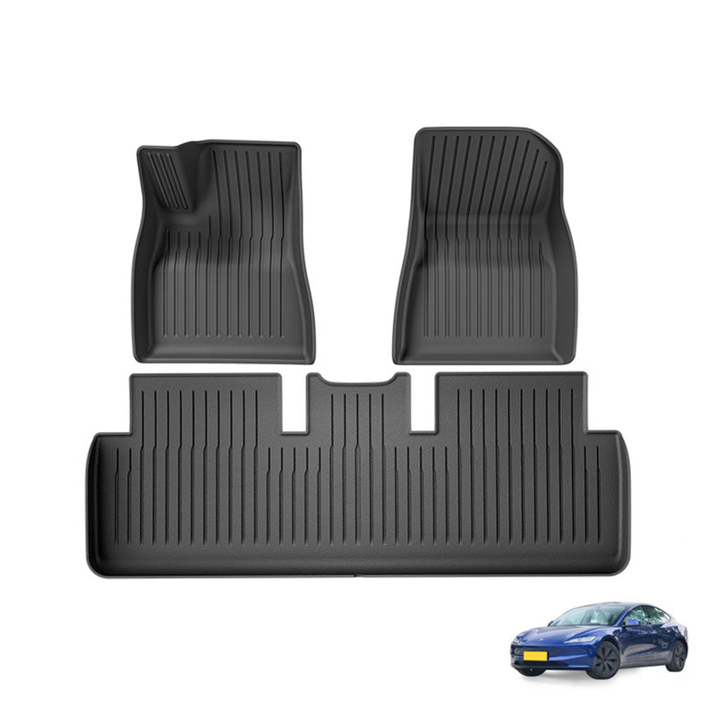 Injection-Molded Piano Stripe Floor Mats for Tesla Model 3