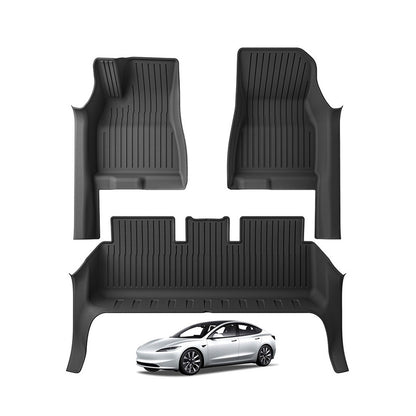 TPE 3D Floor Mats for Tesla Model 3 2023 Full Set