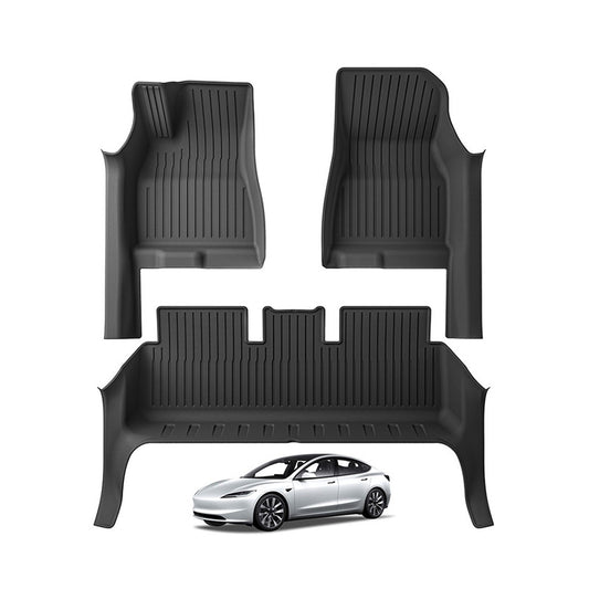 TPE 3D Floor Mats for Tesla Model 3 2023 Full Set