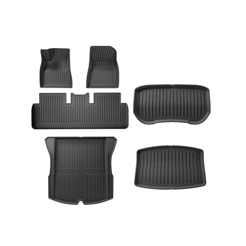 3D TPE Piano Texture Floor Mats Full Set for Tesla Model 3 2024