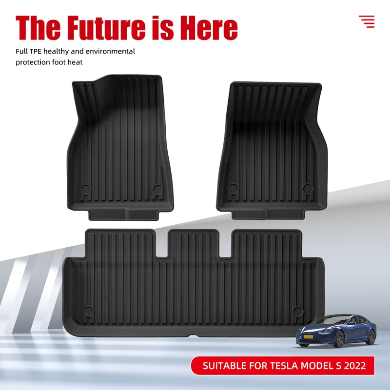 TPE Dustproof Trunk Mat for Tesla Model S 2022-2024
