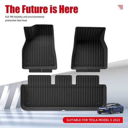 TPE Dustproof Trunk Mat for Tesla Model S 2022-2024