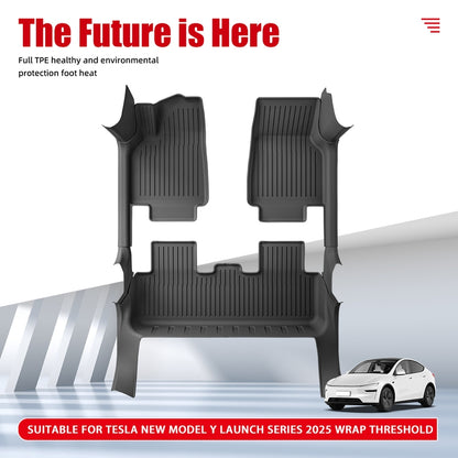 TPE Wrap Threshold Liners for Tesla Model Y 2025