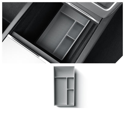 Silicone Console Lower Storage Box for Tesla Model Y 2025