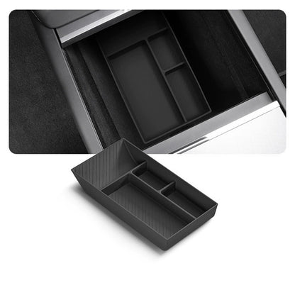 Silicone Console Lower Storage Box for Tesla Model Y 2025