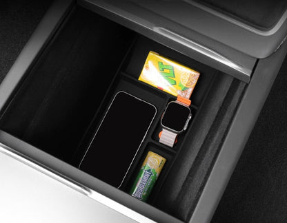 Silicone Console Lower Storage Box for Tesla Model Y Launch Series 2025